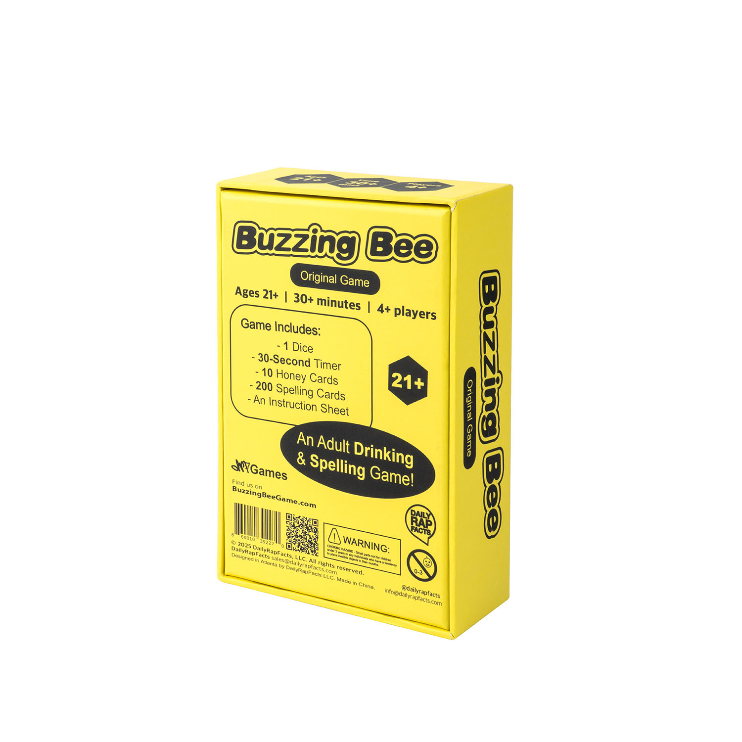 Back of Buzzing Bee Original Game